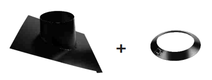 Průchodka střechou 25°/45° vč. Límce DN310-400 - Přírodní hliník