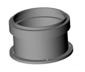 Příruba DN 75, kulatá, plast, bílá, sání