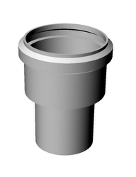 Redukce DN 100/125, Al, bílá