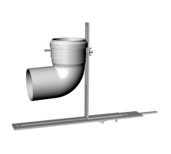 Pateční koleno vč. vystřeďovací konzole DN 110, plast