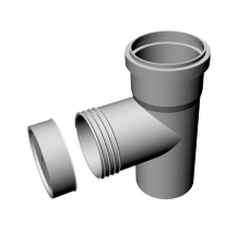 T-kus kontrolní DN 125, plast