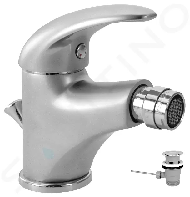 Bidetová baterie s výpustí Metalia 55 satino