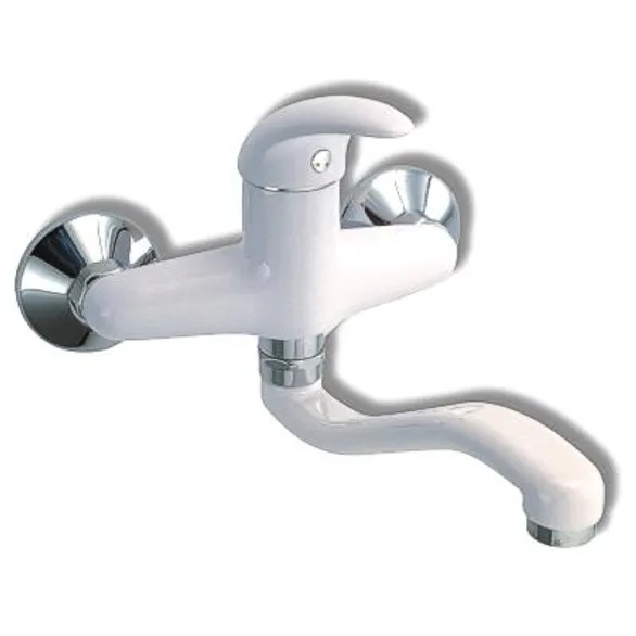 Dřezová umyvadlová baterie 150 mm Metalia 55 bílá-chrom