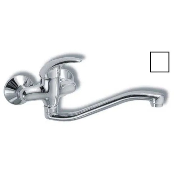 Dřezová umyvadlová baterie 100 mm Metalia 55 bílá-chrom