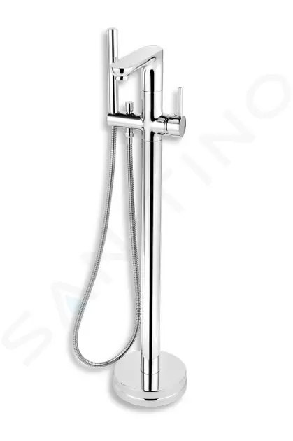 Vanová baterie stojící, s příslušenstvím, chrom