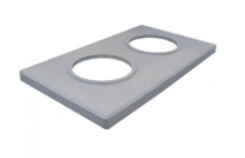 Krycí deska s přivětráním, základní, dvouprůduch 940x540mm