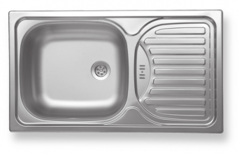 Dřez kulatý pr.43 s přepadem nerez