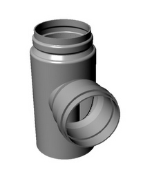 Rozdělovač DN 80/125 na 2x75, plast
