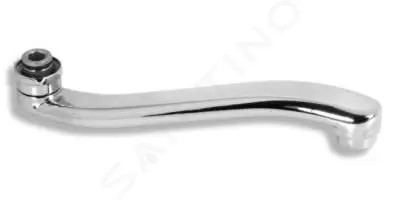 Výtokové ramínko prohnuté 25 cm bílá-chrom
