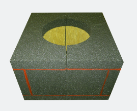 Hranatý parotěsný prostup hořlavou konstr.pro nerez.komín, vn.prům.200mm