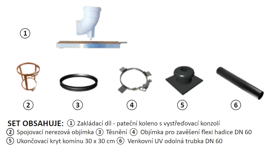 Instalační set k flexi hadici 24080S - V2