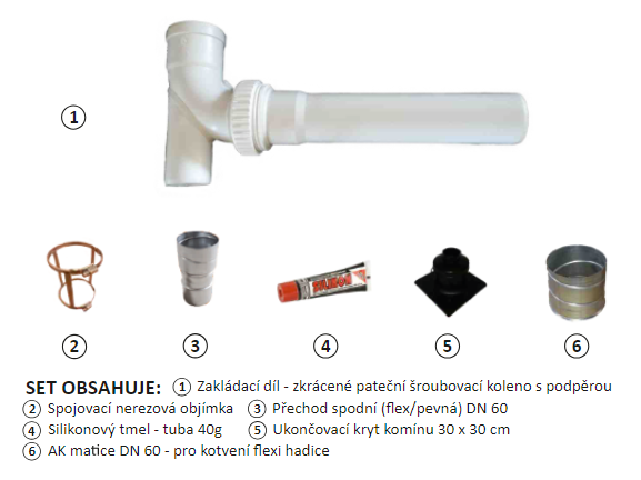 Instalační set k nerez flexi hadici 10.0112080 - V2