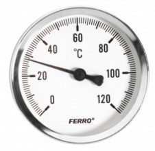 Teploměr 100mm 1/2"AXIALNÍ 0-120C
