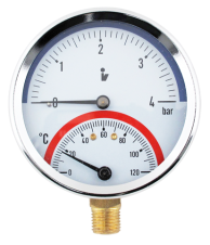 Termomanometr *80  0-4bar  120st (SPODNÍ/ZADNÍ)