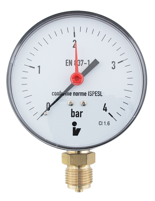manometr D100, 0 - 4 spodní