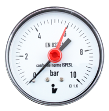 manometr D63, 0 - 10 zadní