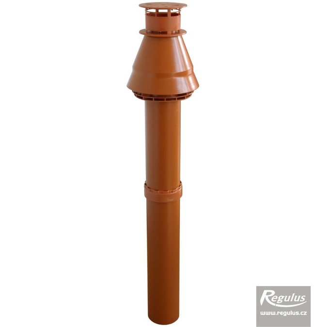 Komínek 80/125 PP červený