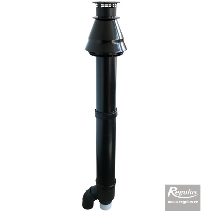 Komínek 2x 80 PP průchod otvorem pr. 125 mm