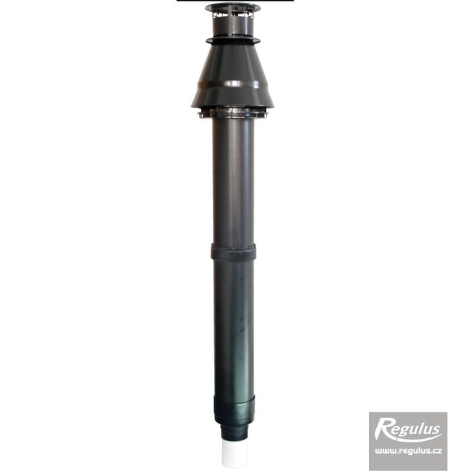 Komínek 1x 80 PP průchod otvorem pr. 125 mm