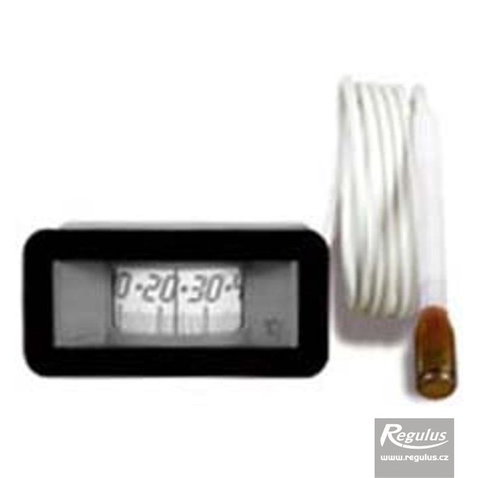 Teploměr 0-120°C, kapilára 1 m, 31x64 mm, černý