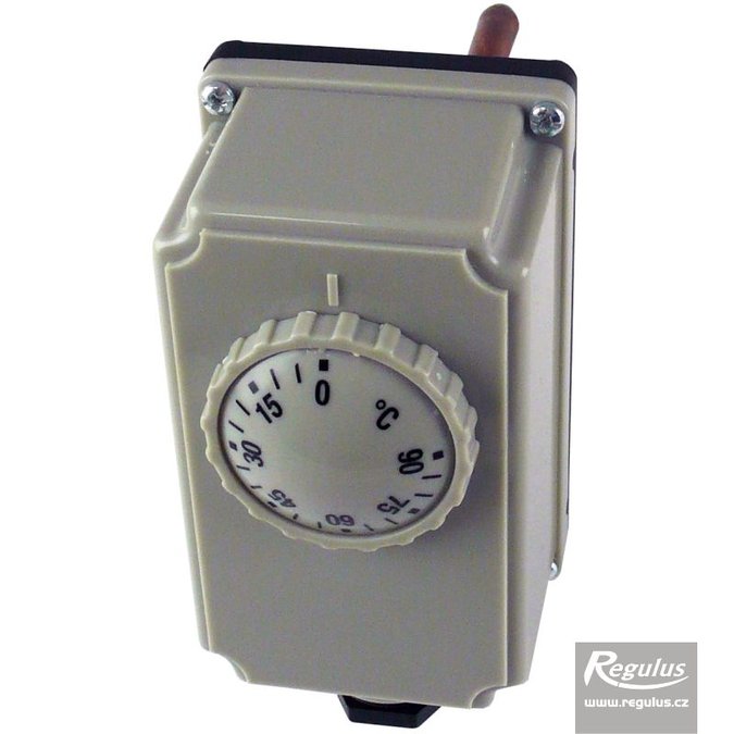 Termostat prov. zakryt. s jímkou 0-90°C, G 1/2", l=97 mm