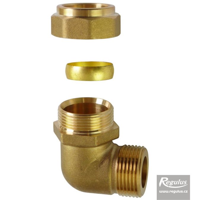 Koleno Cu 22 x 3/4" M