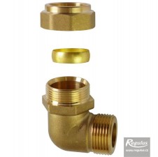 Koleno Cu 22 x 3/4" M