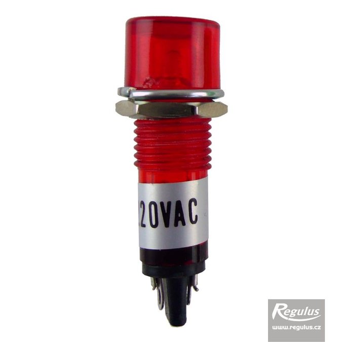 Kontrolka s doutnavkou 230 VAC červená pro těleso s termostatem