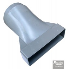 Přechod čtyřhran/kruh 100 mm