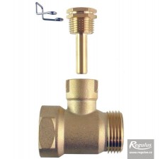 Sada T kus s převlečnou maticí 1" F/Fu s jímkou 7 x 9 x 45 mm a pružinkou