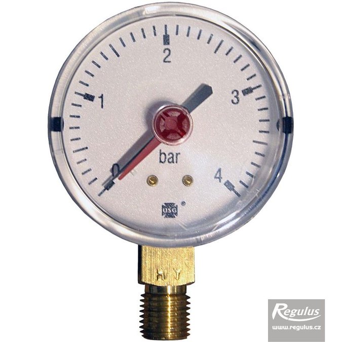 Tlakoměr 4 bar, G 1/4" dolní, d= 63 mm