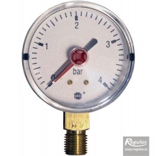 Tlakoměr 4 bar, G 1/4" dolní, d= 63 mm