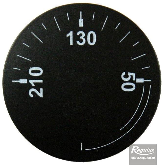 Knoflík čočk.černý 0-210°C