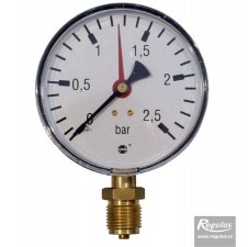 Tlakoměr 2,5 bar, G 1/2" dolní, d= 100 mm