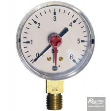 Tlakoměr 6 bar, G 1/4" dolní, d= 63 mm