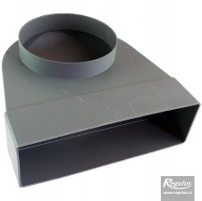 Koleno 90° přechodové čtyřhran 60x200/kruh 100 mm