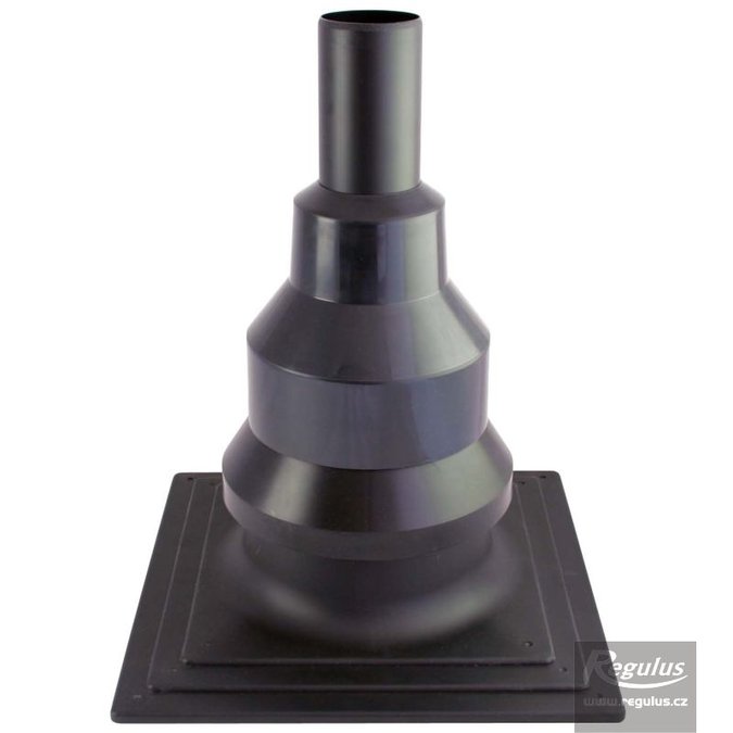 Koncovka pr. 80 PPH-A s krycí deskou 40x40cm na komín.těleso