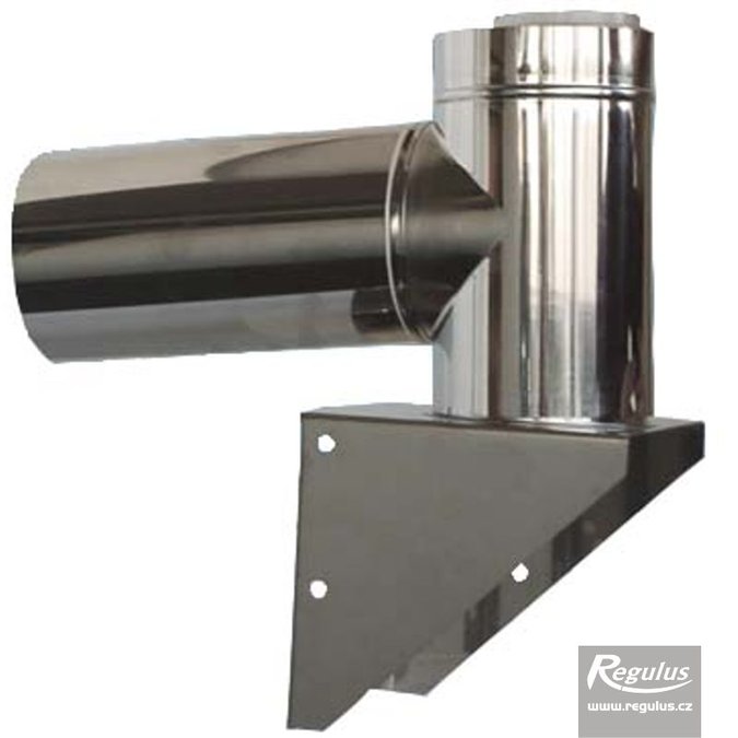 Patní koleno pr.80/125 PPH-A/Inox s přisáváním včetně držáku