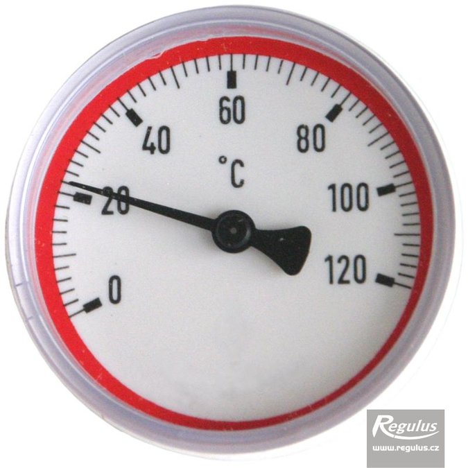 Teploměr 0-120 °C červený pro čerp. sk. M2
