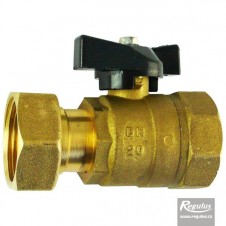 Kulový kohout niklovaný s převlečnou maticí 1/2" Fu/F