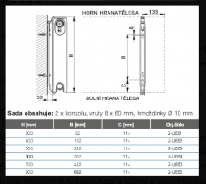 Konzola radik kompaktní plus 400 mm