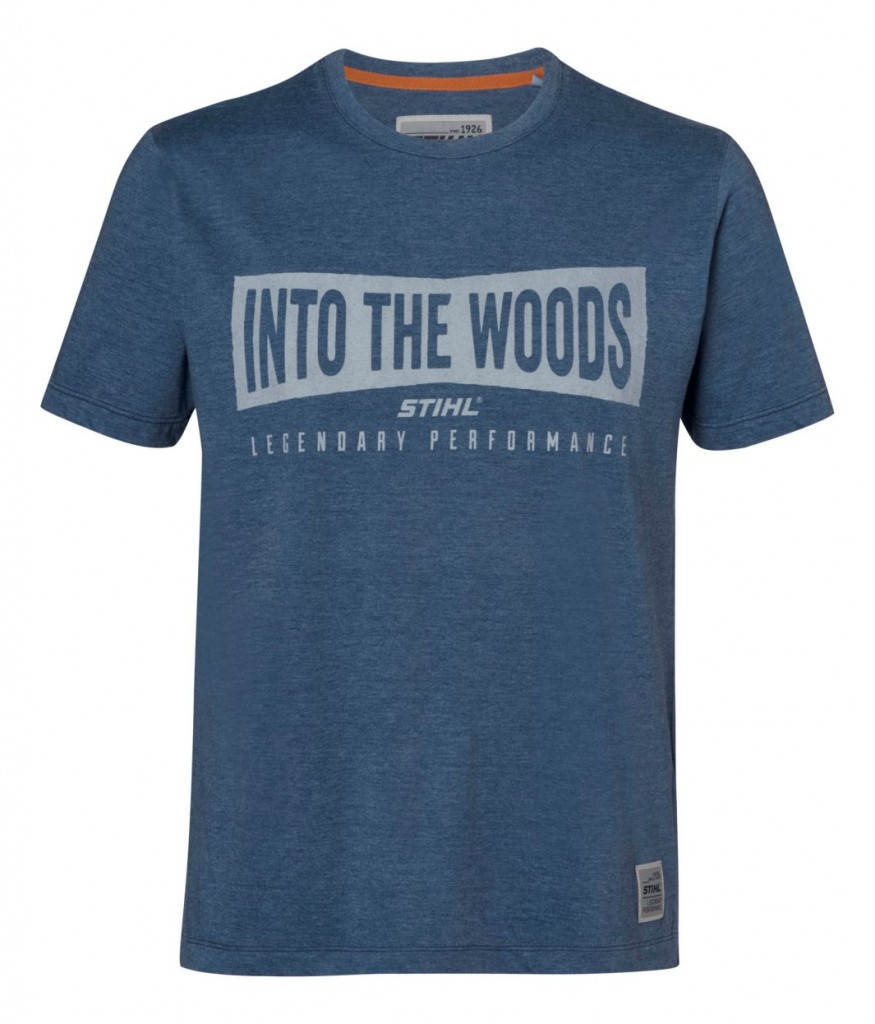 Tričko "WOOD" modré, vel. XXL