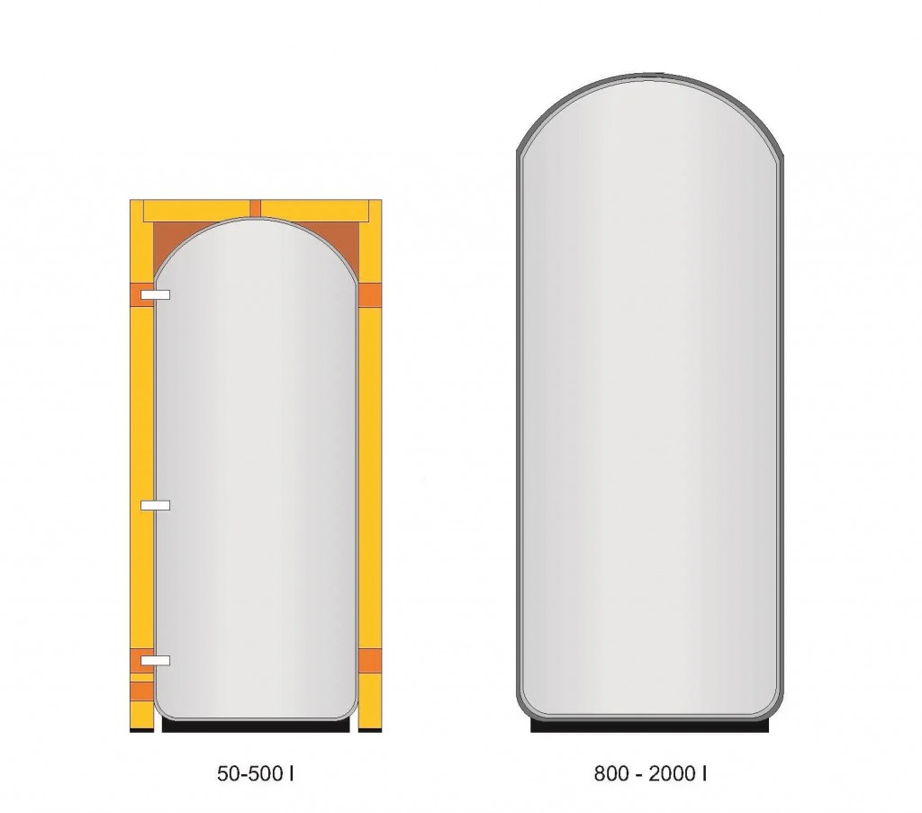 Akumulační nádoba otopné a chladicí vody - 855l