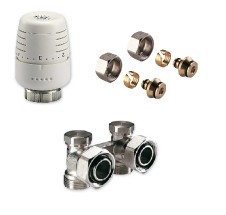 KIT Vekoluxivar - pro dvoutrubkový systém - 1/2"xEK; 16x2; rohové