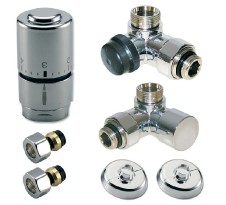 KIT klasik koupelnový OPTIMA - úhlový - 1/2"xM24; ALPEX 16x2mm; inox