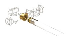 KIT kulových uzávěrů studené a teplé vody - podomítkový - 1/2"F; dvojitý
