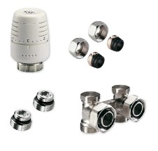 KIT AVK Vekoluxivar - pro dvoutrubkový systém - 1/2"xEK; 15x1; přímé