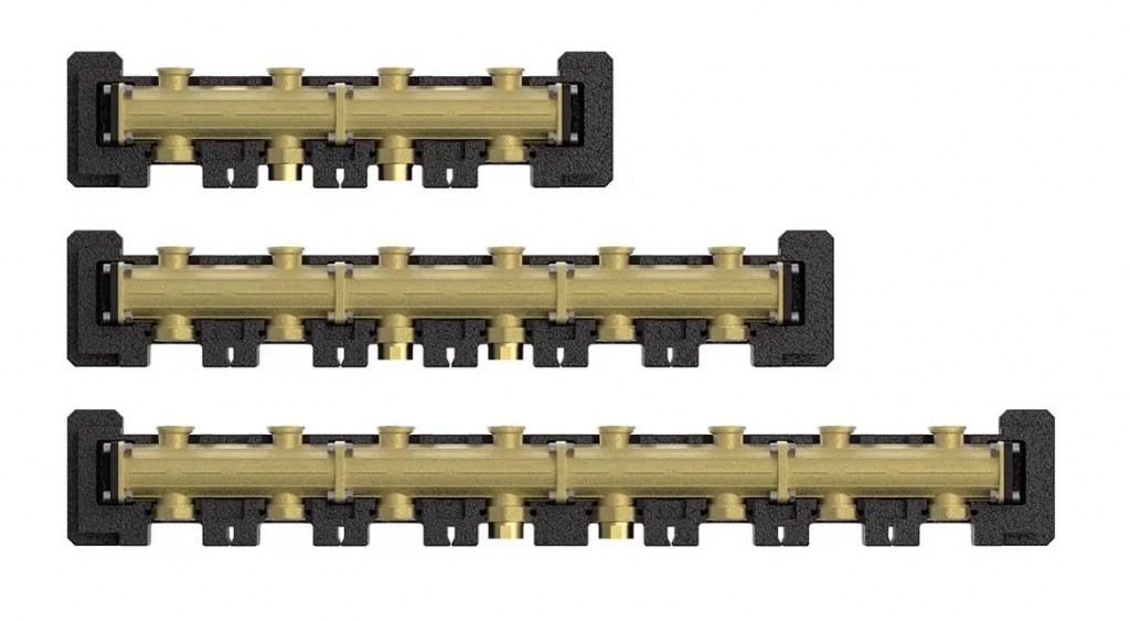 Horizontální distribuční rozdělovač - PAW.MV4 pro 4 moduly; DN 25