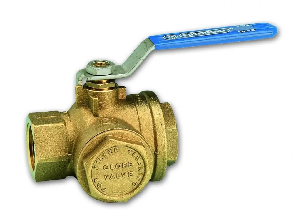 Kulový uzávěr voda s filtrem - FILTR BALL - 2"FF; páka