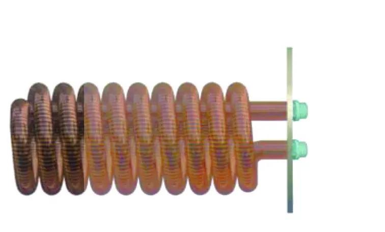 Měděná topná vložka pro zásobníky IVAR.TANKS SA - příruba pr. 290mm; L=750mm; výměník 4,54m²